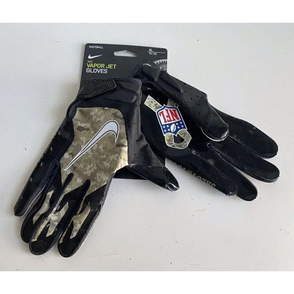 Nike Vapor Jet 6.0 Salute to Service Football Receiver Gloves Camo Men’s Size XL